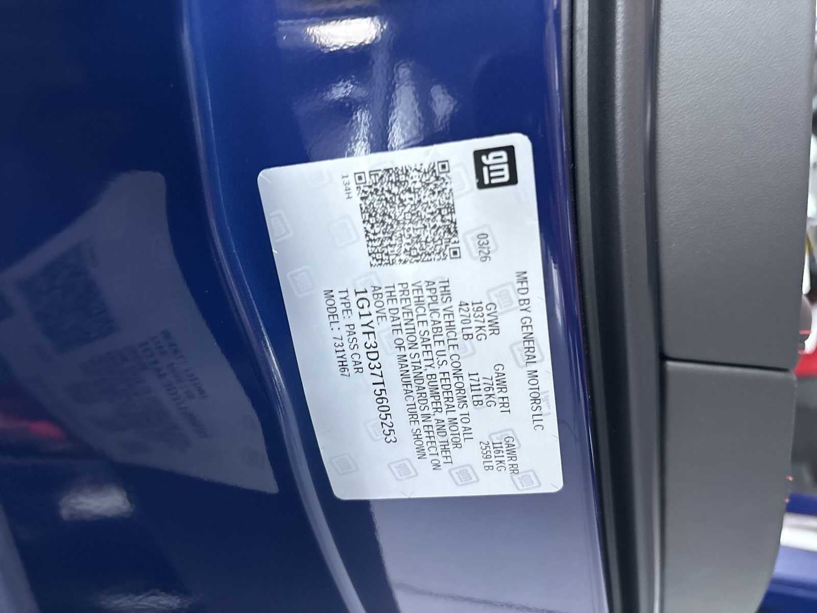 2026 Chevrolet Corvette Z06 3LZ