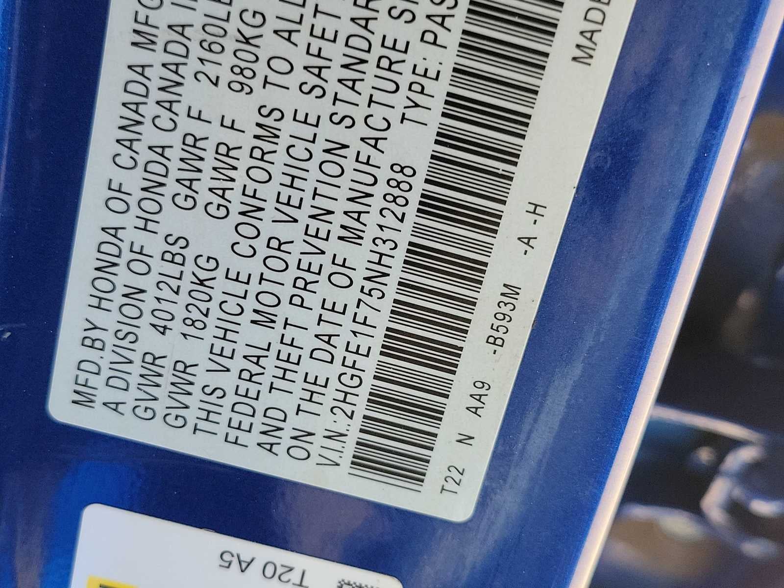 2022 Honda Civic Sedan EX