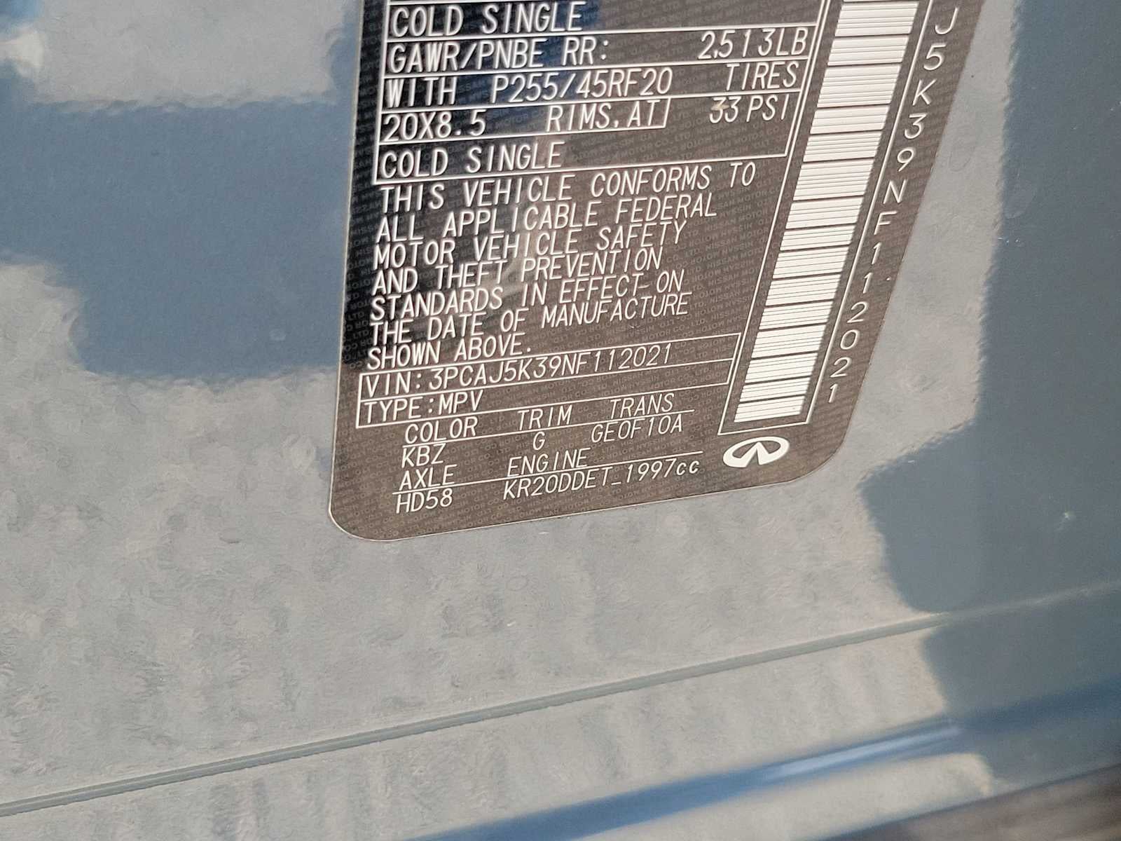 2022 INFINITI QX55 ESSENTIAL