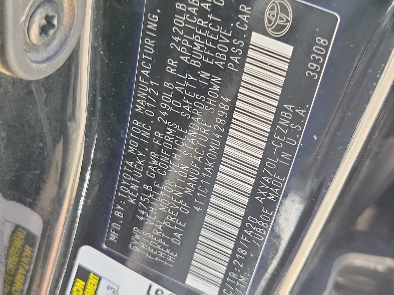 2021 Toyota Camry LE