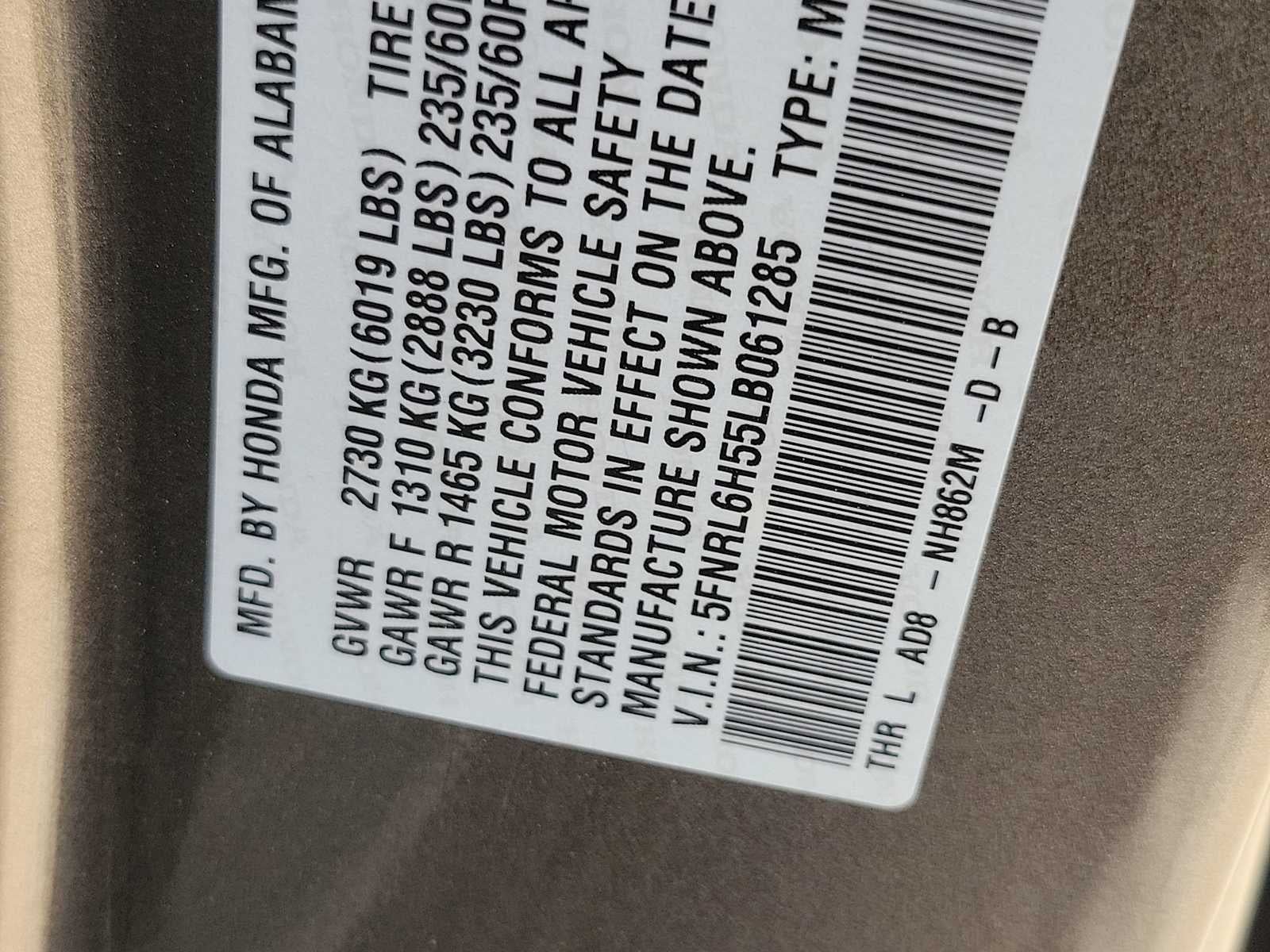 2020 Honda Odyssey EX