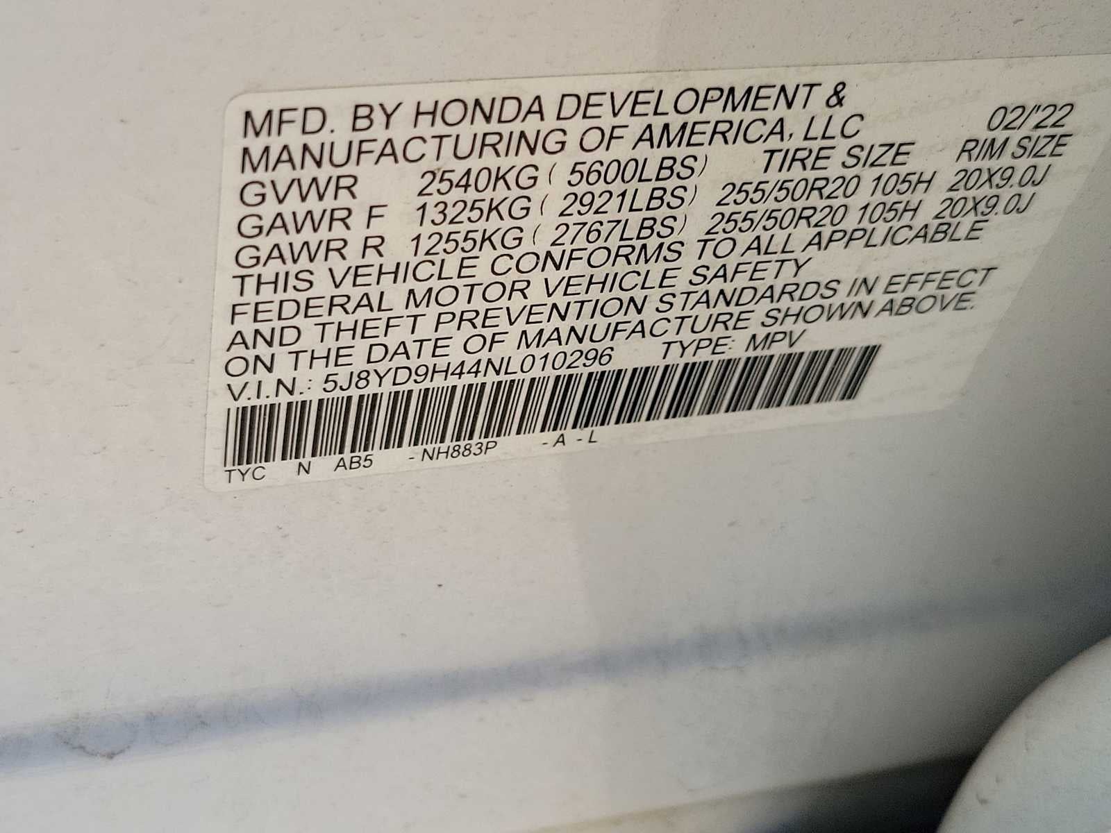 2022 Acura MDX w/Technology Package