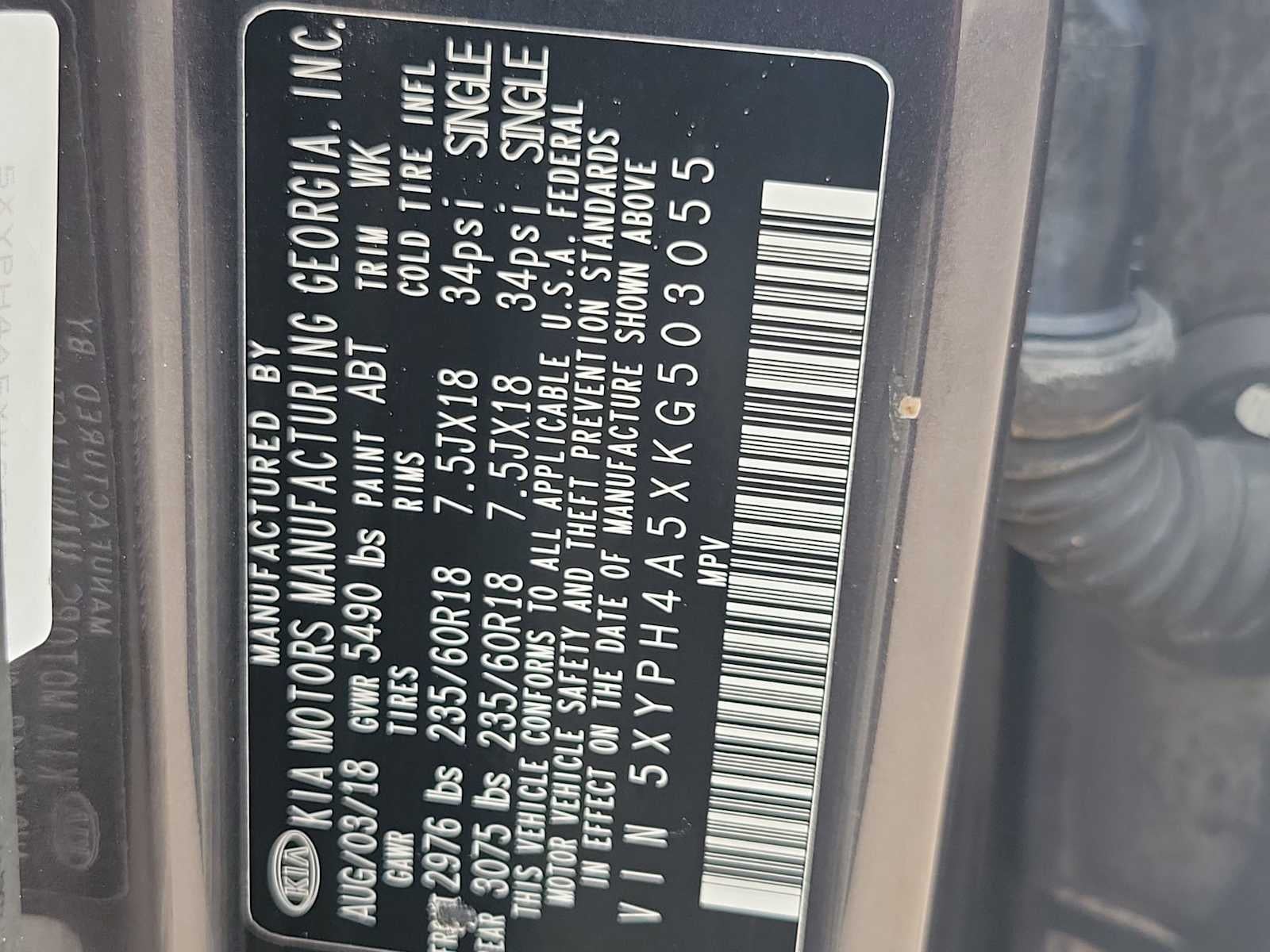 2019 Kia Sorento EX V6