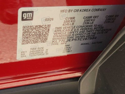 2026 Chevrolet Trax 2RS