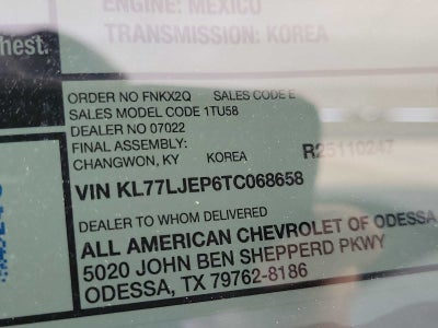 2026 Chevrolet Trax 2RS