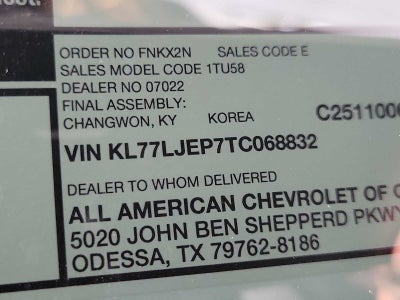 2026 Chevrolet Trax 2RS